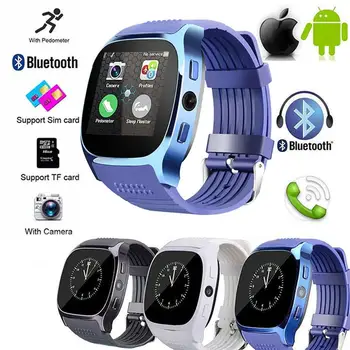 

JRGK T8 Bluetooth Smart Watch With Camera Facebook Whatsapp Support SIM TF Card Call Smartwatch For Android Phone PK Q18 DZ09