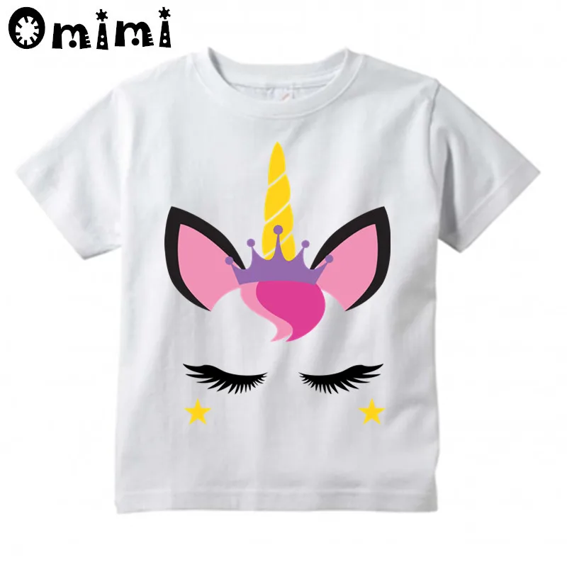 

Kids Kawaii Unicorn Face Cartoon Design T-Shirts Children's Cute Short Sleeve Tops Boys/Girls Funny T Shirt Cool Clothes,HKP3029