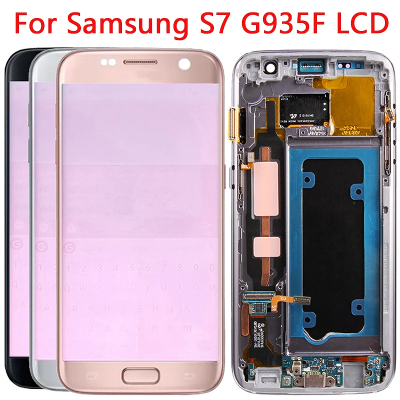 

Original G930 LCD For Samsung Galaxy S7 LCD Display Touch Screen Frame Digitizer For Samsung G930 G930F LCD With Red Shadows
