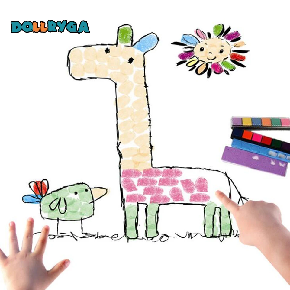 

DOLLRYGA Finger Painting Jouet Enfant Manualidades DIY Kids Craft Toys for Girl Juguetes Para Los Ni Os lote Knutselen Kinderen