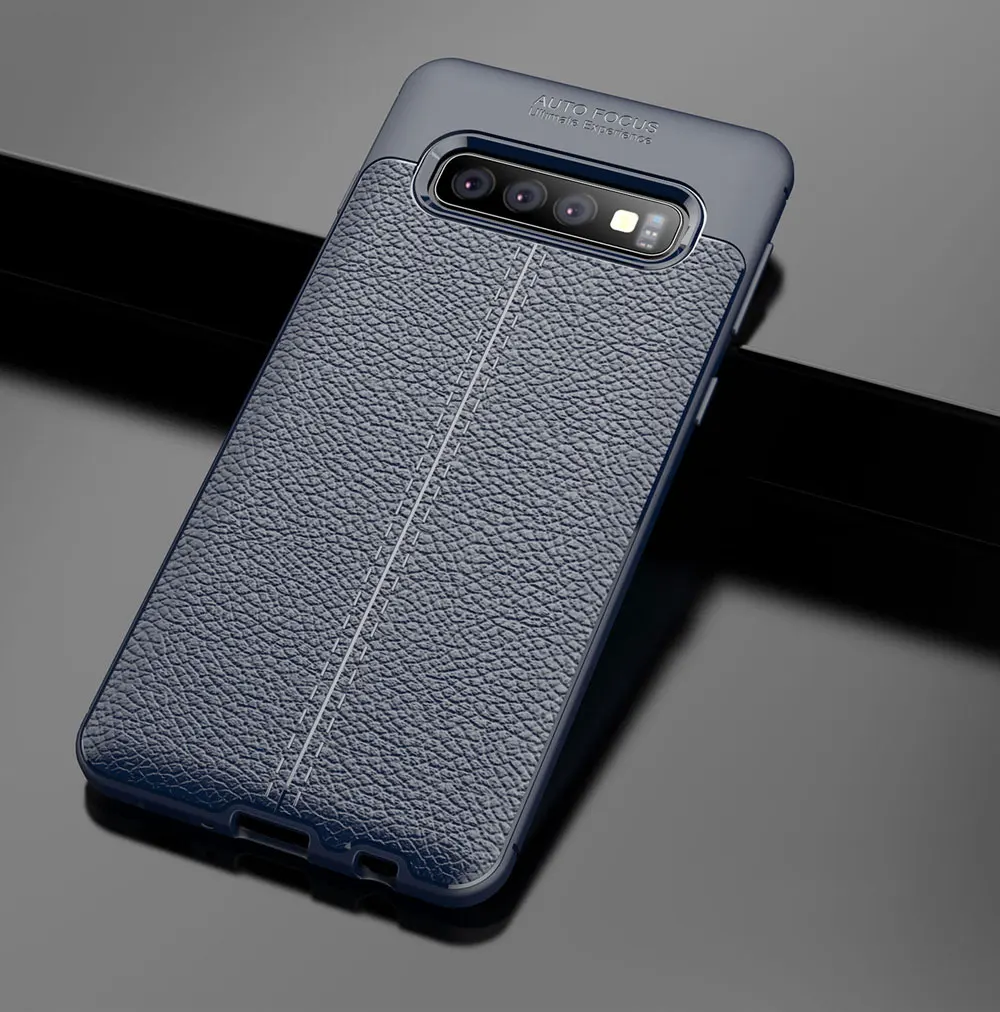 Для samsung Galaxy S10 Чехол кожаный Стильный чехол прочный ТПУ чехол для телефона для Galaxy S10 Plus S10e S 10 чехол 360 противоударный бампер