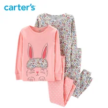 Carter’s 4 Piece Bunny Snug Fit Cotton PJs Cute rabbit print long sleeve girls clothes set toddler girls clothing set 24062023