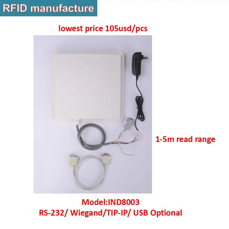 

passive long range Integrated UHF RFID Reader in 8dbi circular polarized antenna for rfid sticker tag in vehicle access control