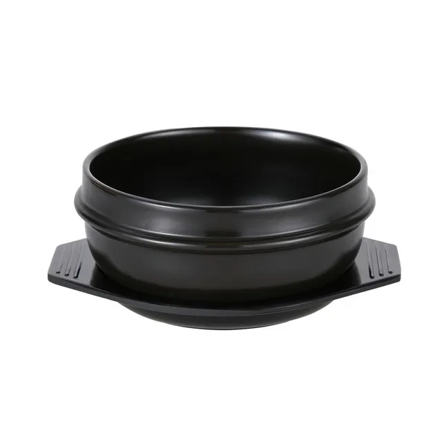 Korean Cuisine Dolsot Stone Bowl for Bibimbap Jjiage Ceramic Soup Ramen