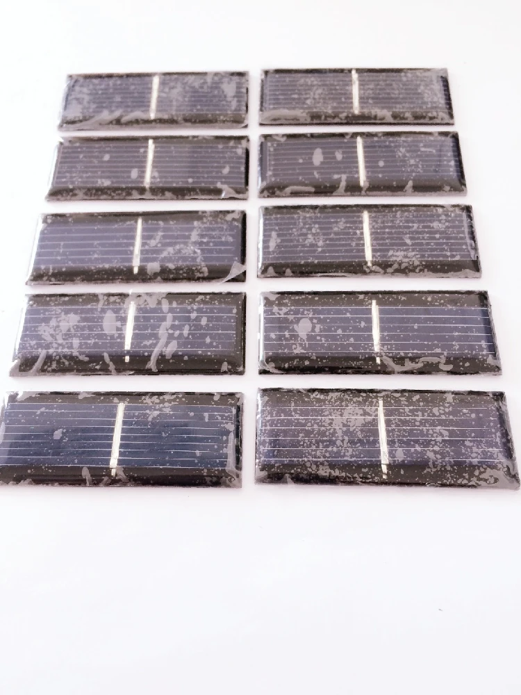 10 תאים סולריים סיליקון polycrystalline פנלים סולאריים 150ma 0.5 v יח'\אריזה שמש אביזרי diy אביזרי צעצוע קטן