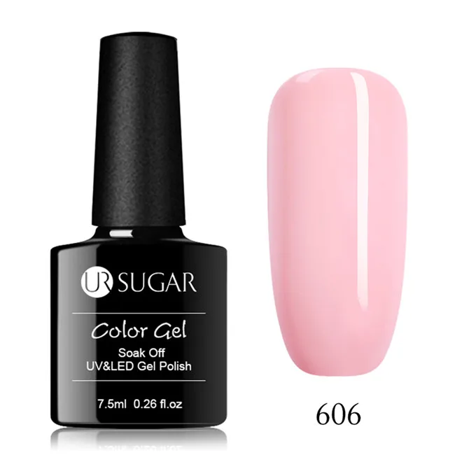 Гель-лак для ногтей ur Sugar, 7,5 мл, топ-покрытие+ Базовое покрытие, основа для УФ-гель-лака, лучший на Ali, стиль, лак для ногтей - Цвет: 606