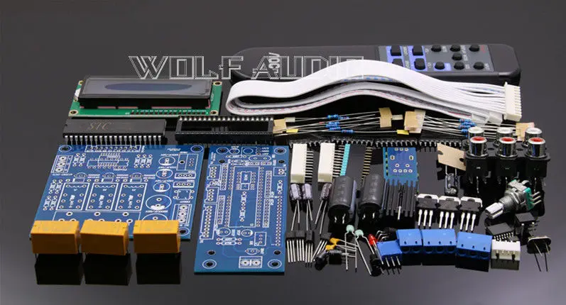 HLJ DIY KIT CS3310 Remote Audio Preamp kit DIY Preamplifier 3 way audio input HLJ DIY KIT CS3310 Remote Audio Preamp kit DIY Preamplifier 3 way audio input