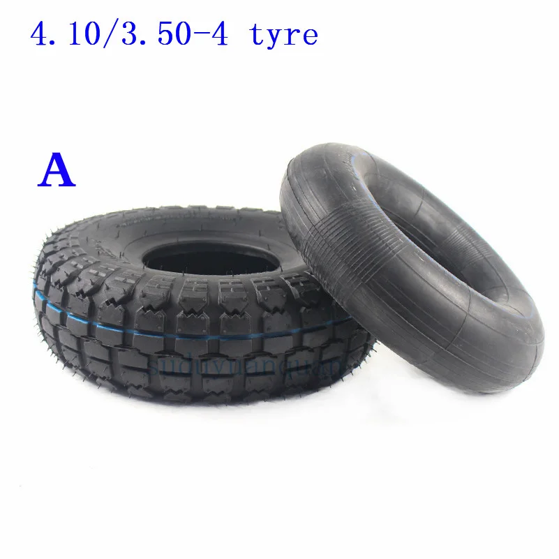 Tyre size 4.10/3.50-4 410-4 350-4 for ATV Quad Go Kart 47cc 49cc Electric Scooter 410/350-4 4.10-4 3.50-4 Wheelbarrow tires - Цвет: tyre A