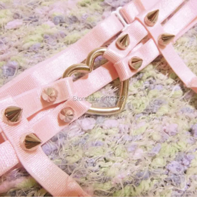 

Handmade Fashion Lolita Sexy Punk Rock Harajuku Nylon Elastic Garter Belts Handcrafted Leg Ring