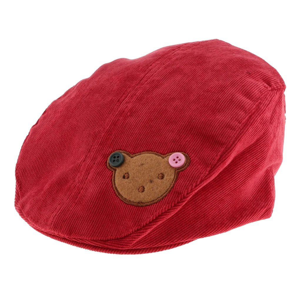 Toddler Kids Baby Boys Girls Beret Cap Fashion Cartoon Bear Hat
