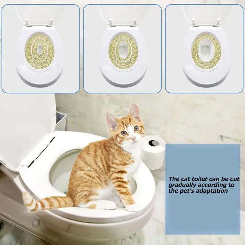 

Pet Cat Toilet Seat Training Kit Puppy Litter Potty Tray Pets Cleaning Supplies Small Cat Potty Train Pet Products