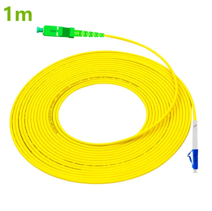 

Patch Cord LC UPC to SC APC 1m Optical Cable LC G657A Optical Jumper Fiber PatchCord Simplex 2.0mm PVC Fiber Cable SC Connector