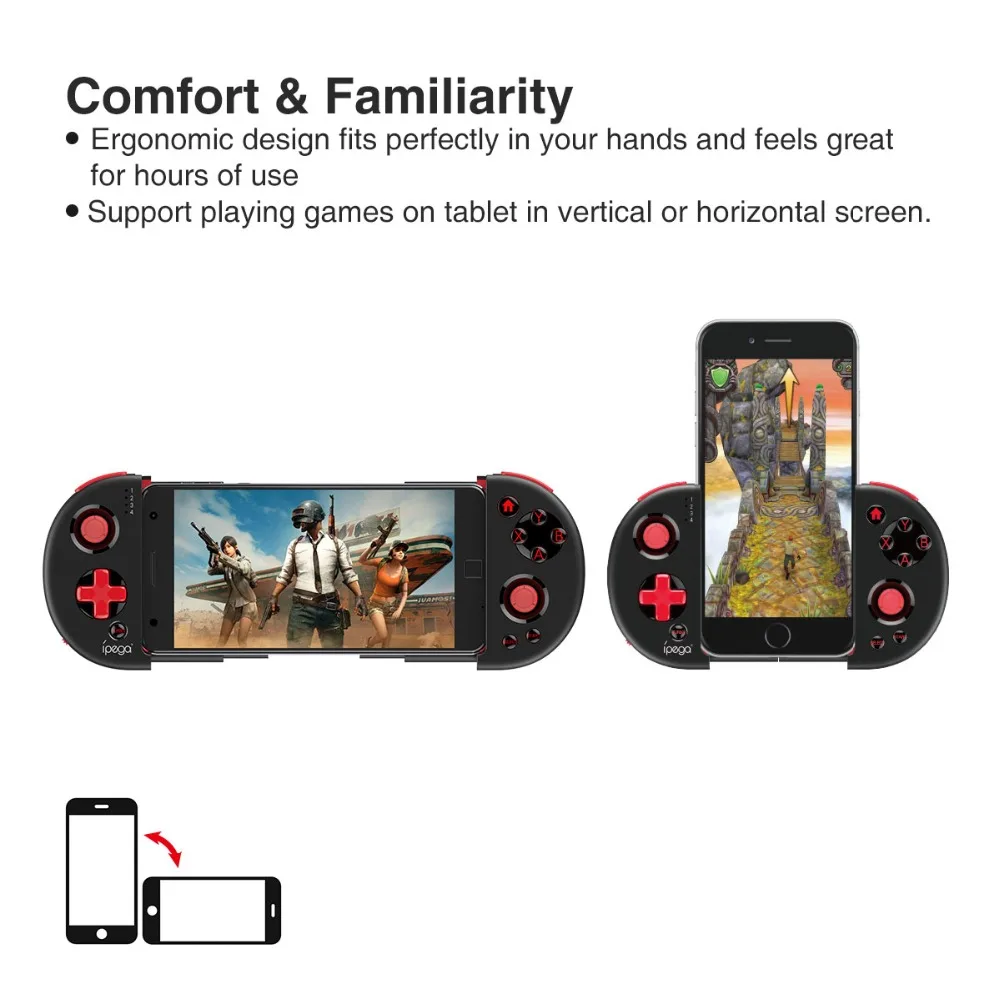  PG9087 Extendable Bluetooth Wireless Controller Remote Control For Android PUBG Smartphone Gamepad 