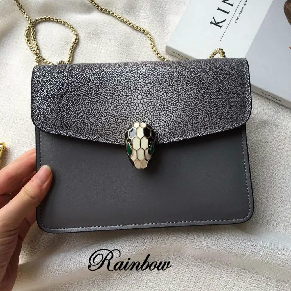 2017 Luxury B Brand Bvl Bag Snake Head High Quality Women Genuine Rainbow S Studio Sy01 Sy02 Sy03