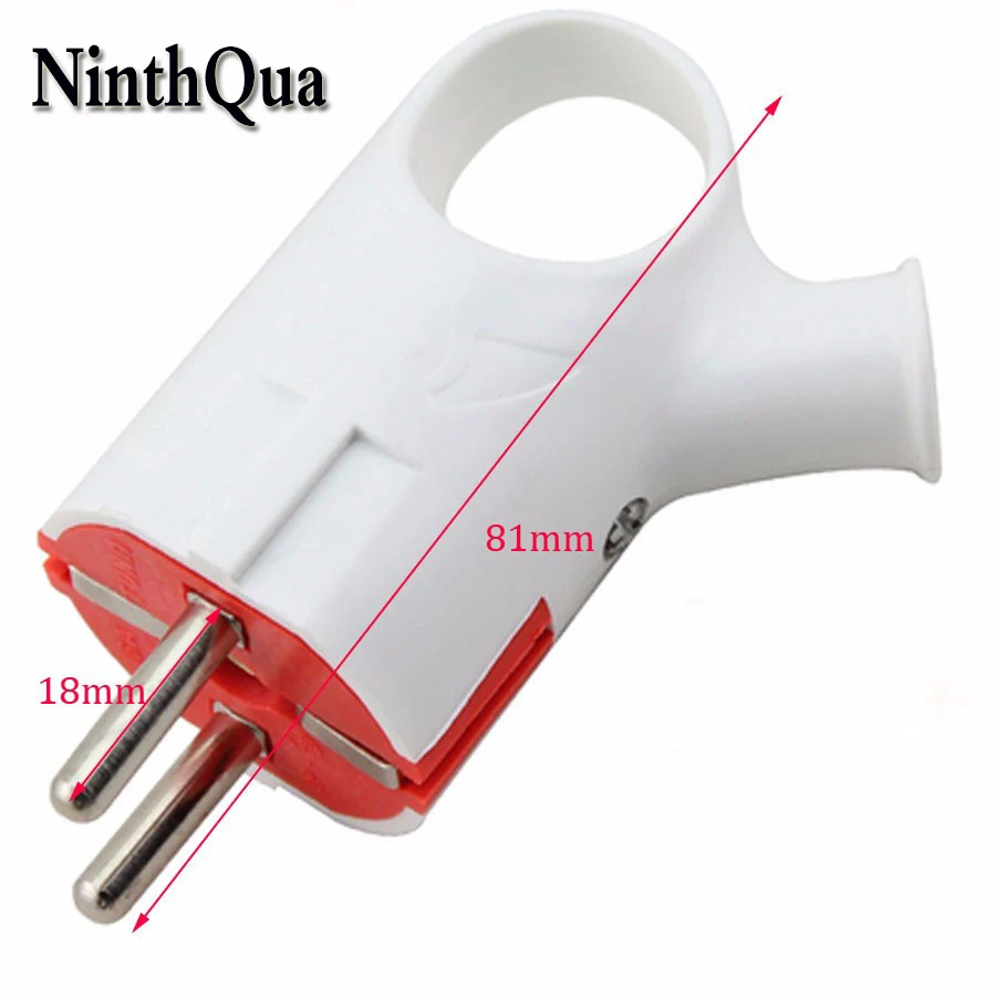 

5pcs 16A 250V AC EN EU DIN Round 2P+E Power Cord Connector CE Electrical Plug Detachable European Plugs