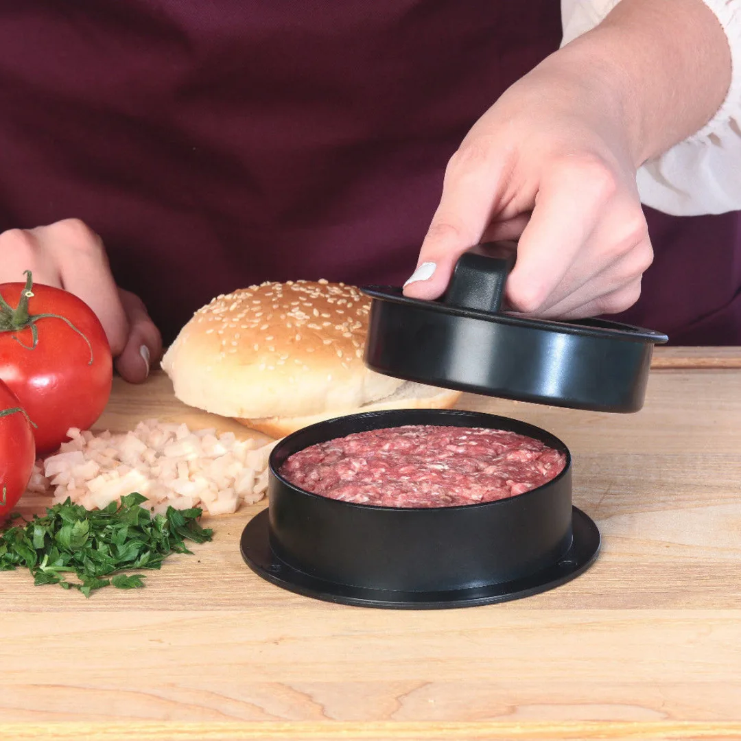 Mayitr 3 in 1 Non-stick Kitchen Stuffed Burger Press Hamburger Patty Maker Sliders DIY Burger Meat Press Tool Kitchen Gadgets