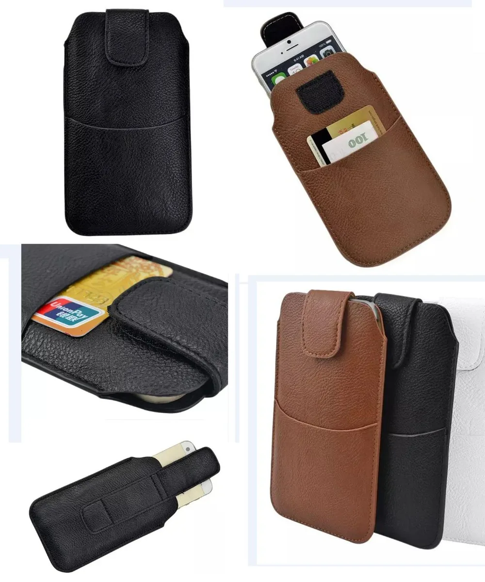 

PU Leather Pull Tab Sleeve Pouch Cases For Ioutdoor X Ioutdoor Polar3 Vivo IQOO U1 X27 V15 Pro V11 V11i Y91 Y81