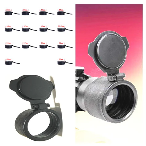 

2019 New Arrival Airsoft Hunting Shooting Accessories Rifle Scope Quick Flip Spring Up Open Lens Cover Cap For Caliber