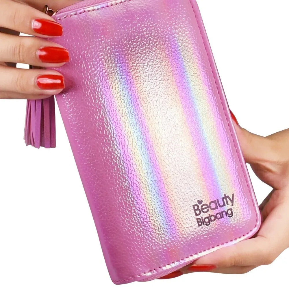 

BEAUTYBIGBANG 24 Slots Laser Holo Nail Stamping Plate Holder Case Round Square Rectangular Manicure Nail Art Plate Organizer