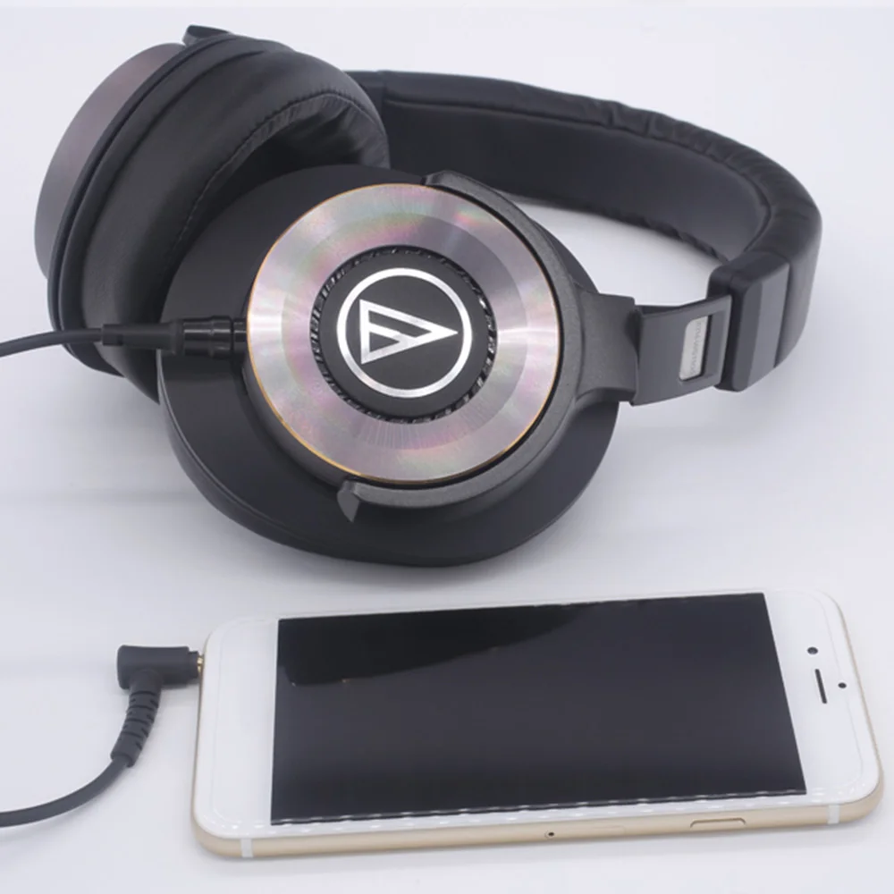 Audio-Technica ATH-WS1100iS Portable HiFi Headsets Solid Bass Over-ear Headphones 3.5mm Wired Earphones with Mic Hi-Res