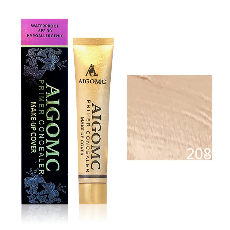 AIGOMC новая популярная косметика 14color Базовая основа для тонального крема маленькая золотая трубка крышка акне Татуировка консилер TSLM1 - Цвет: 02