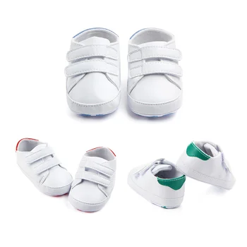 

Casual Simple Pu Soft Shoes Baby White Shoes Newborn Boy Girl First Walker Soft Soles Sports Sneakers Chic j2