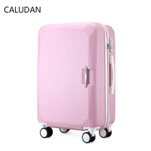 CALUDAN 20''22'24''26 дюймов женский чемодан против косметички, набор чемоданов, вращающийся багажник, Жесткая Сторона, abs koffer set