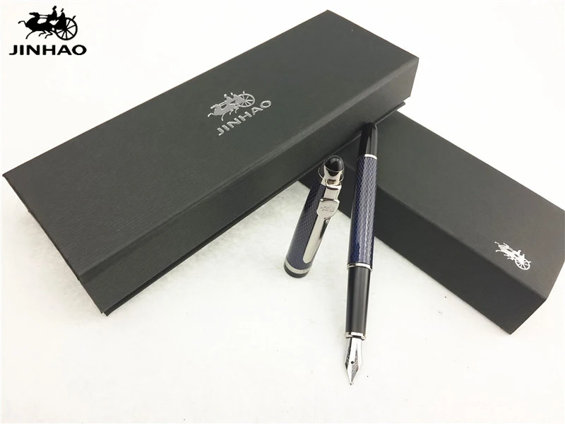 

1pc/lot JINHAO Fountain Pen 163 Brand Pens Blue Pen Silver Clip JINHAO Pens Business Executive Office/Writing Supplies 0.5mm
