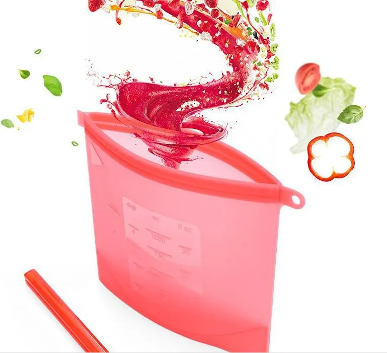 Silicone Saran Wrap Reusable Plastic Food Preservation Bag Refrigerator