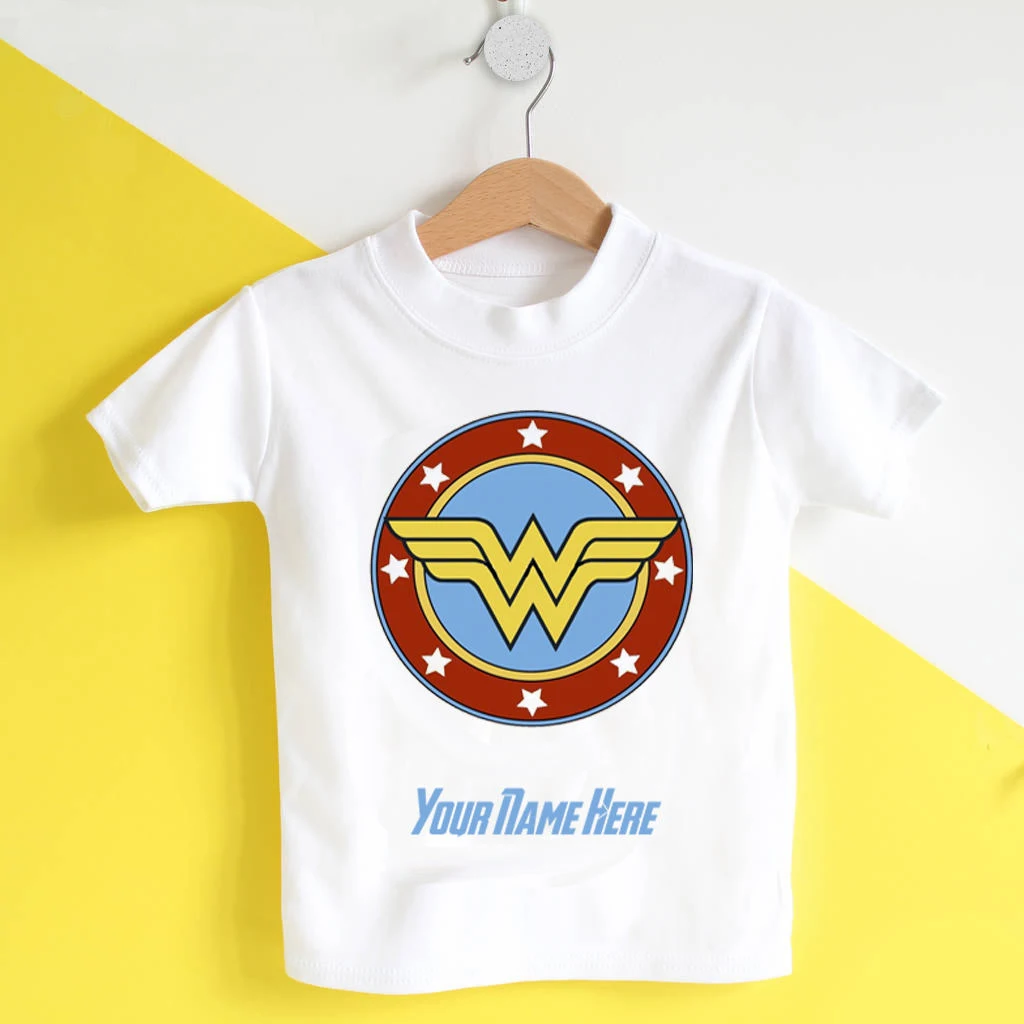 Wonder Woman t shirt personalised baby girls tshirt marvel the avengers