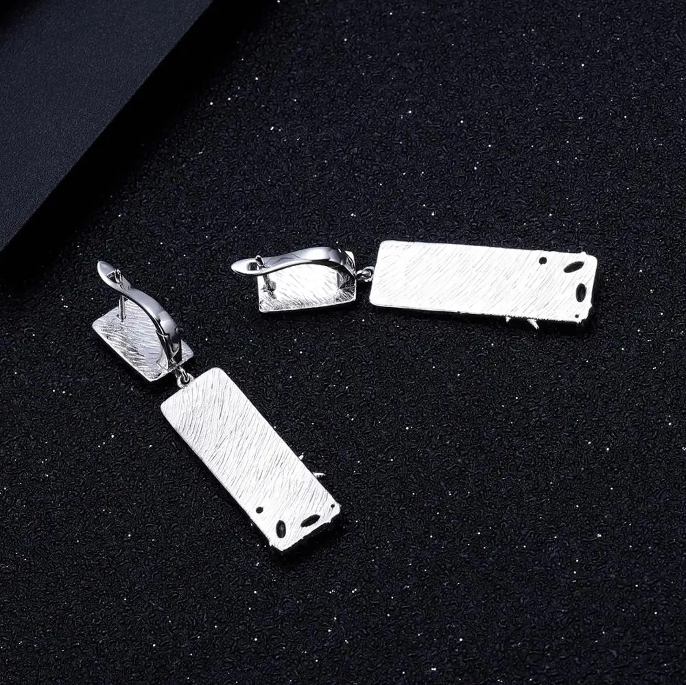 GEM'S BALLET 1.2Ct натуральный хром диопсид драгоценный камень серьги 925 пробы серебро ручной работы бамбук Висячие серьги для женщин Brincos