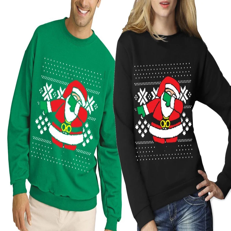 Новинка; Лидер продаж 2018 осень-зима Рождественская модная брендовая одежда Для мужчин свитера с Санта Slim Fit Для мужчин пуловер вязаный