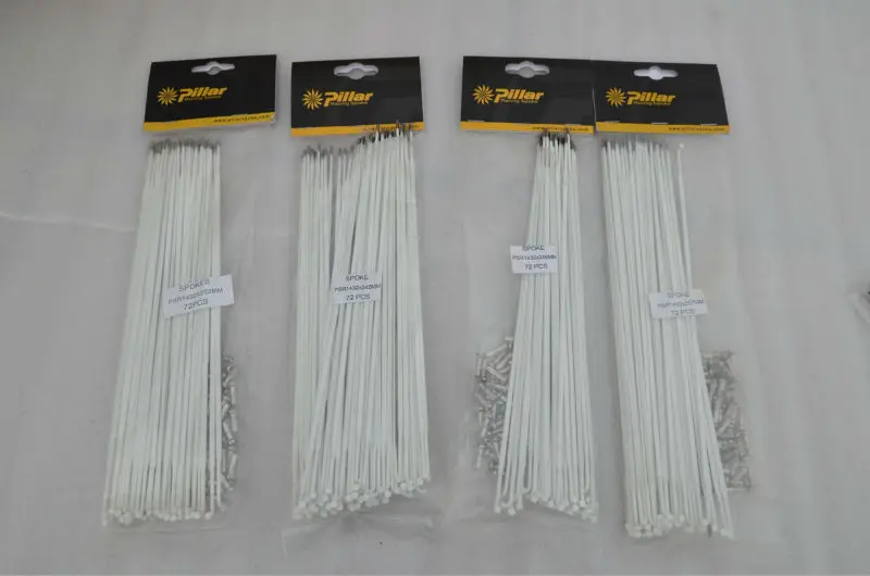 Pillar PSR Aero 1432 14G 3.2mm wide Black White J-bend Straight bladed flat bicycle spokes strong brass nipples bike accessories