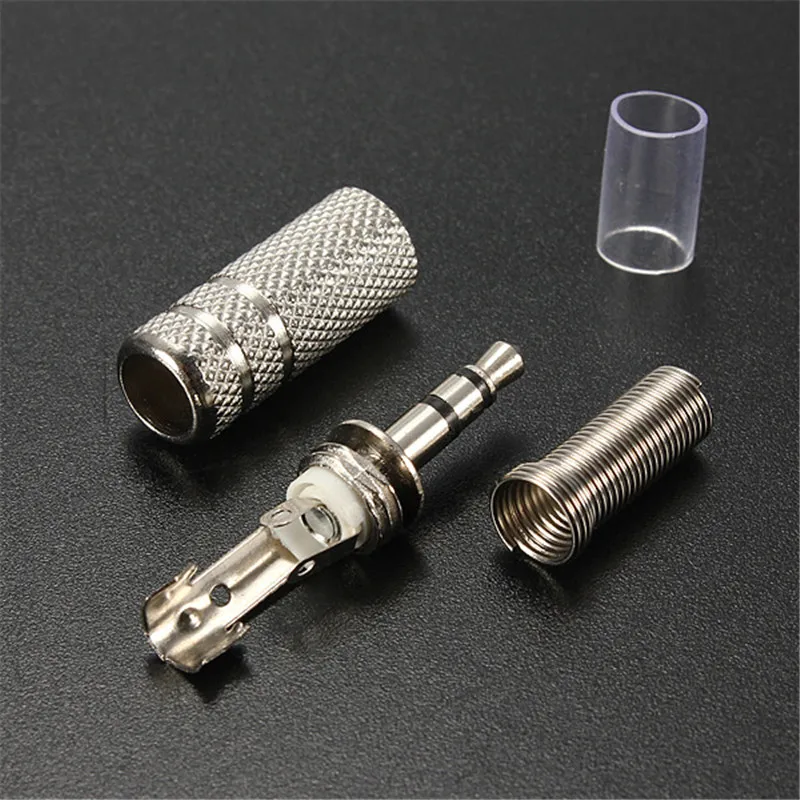 

5Pcs 3.5mm 3 Pole Male Headphones Repair Audio Jack Plug Connector Soldering For Earphone