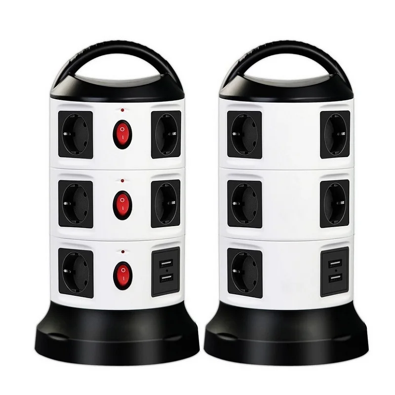 com 2 portas usb, tomada padrão ue, 3 7 11 entradas ac