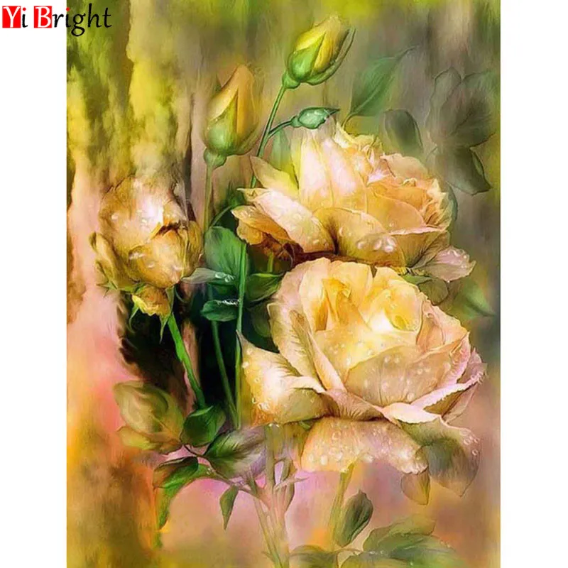 

Square Diamond 5D DIY Diamond Painting Flowers Embroidery Cross Stitch Rhinestone Mosaic Painting Decor XY1