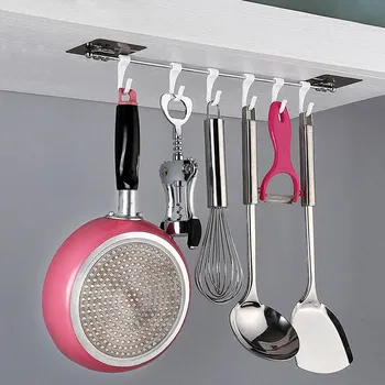 

Adjustable 6 Hooks Double Suction Cup Towel Hanger Rack Hanging Shelves Holders Lock Type Sucker Bathroom Hook Organizer 39.5x7