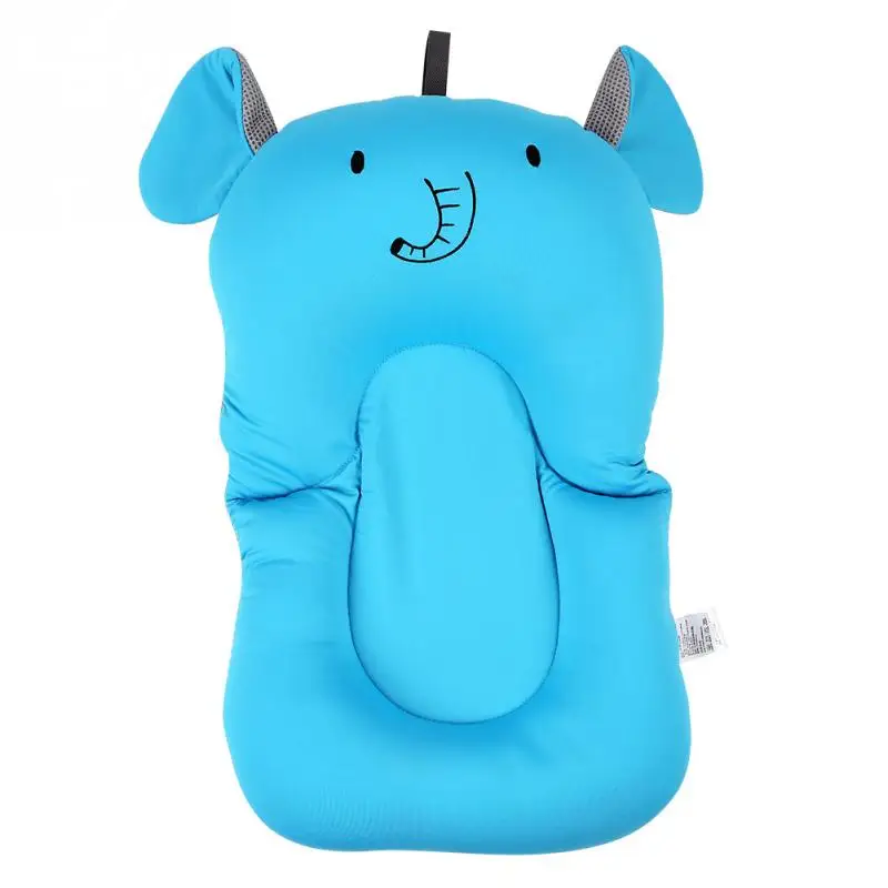 Мягкая подушка для ванны для новорожденного ребенка, плавающая Подушка с воздушной подушкой, подушка для купания малыша, подушка для душа, пищевая пена - Цвет: Blue Elephant