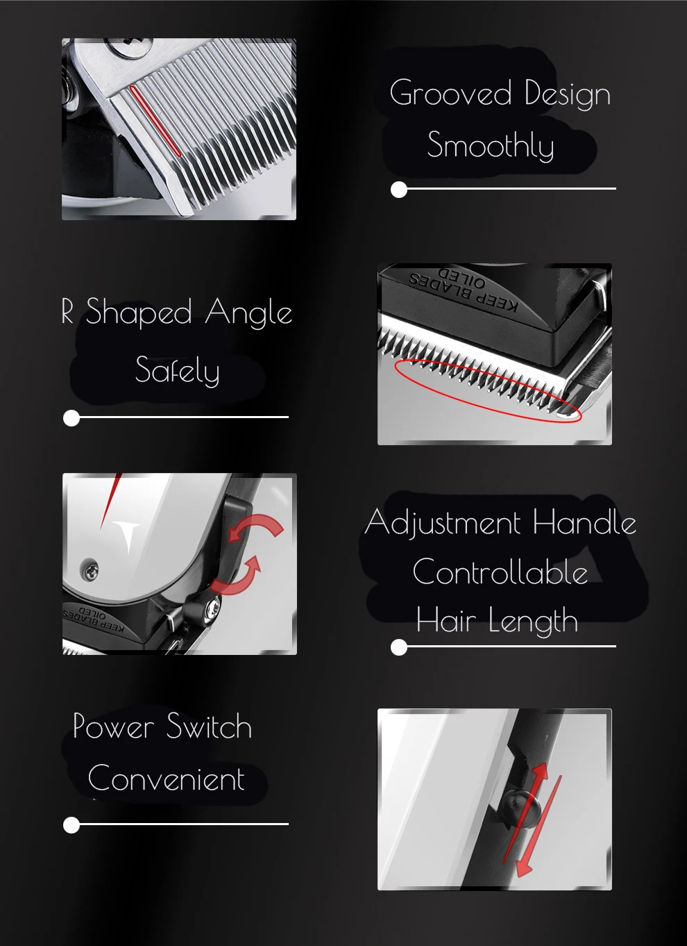 BaoRun 808 Pro Electric Hair Clipper Beard Shaver Trimmer