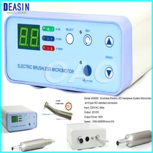 Electric Micro motor with 1:5 LED Handpiece System increasing RED Micromotor Cord NSK ISO standard connection E-type free shipping 2016 new electric led micromotor brushless led light source system fits nsk nlx nano inner water spray kavo dhl