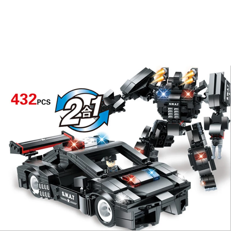 432 шт детские строительные блоки игрушки Совместимые Legoingly городской спецназ