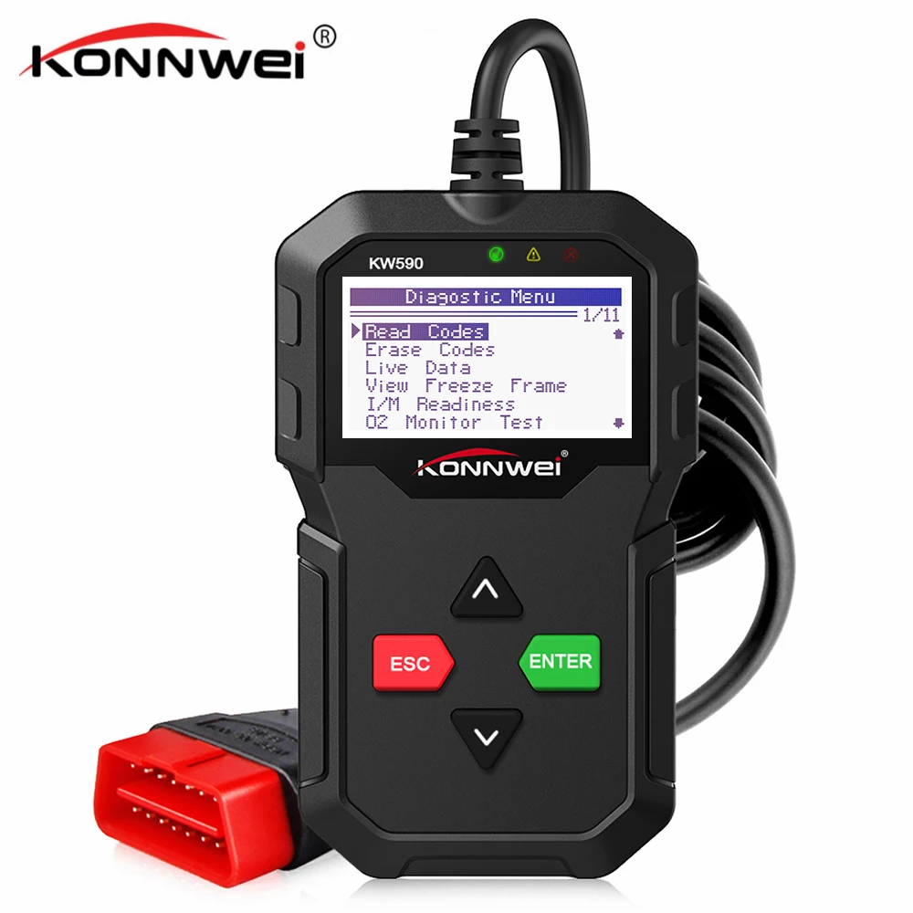 2018 New Diagnostic Tool KONNWEI KW590 Car Code Reader automotive OBD2 Scanner Support Multi-Brands Cars&languages Free Shipping 2018 New Diagnostic Tool KONNWEI KW590 Car Code Reader automotive OBD2 Scanner Support Multi-Brands Cars&languages Free Shipping