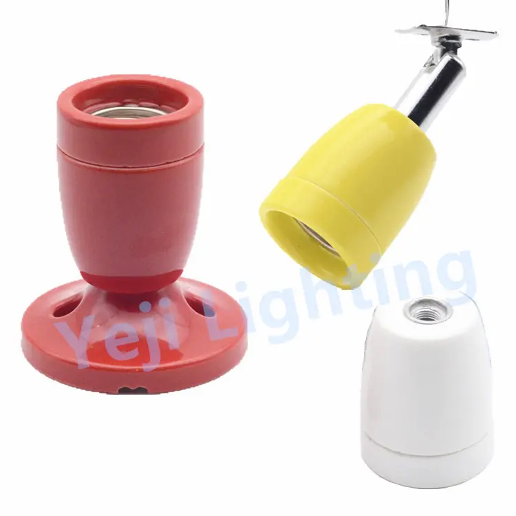 E27 Разъем Красочные винтовой ламповый патрон керамический чайник и фарфоровая лампа база для Юба огни ползать ПЭТ мыльница черепаха основание светильника