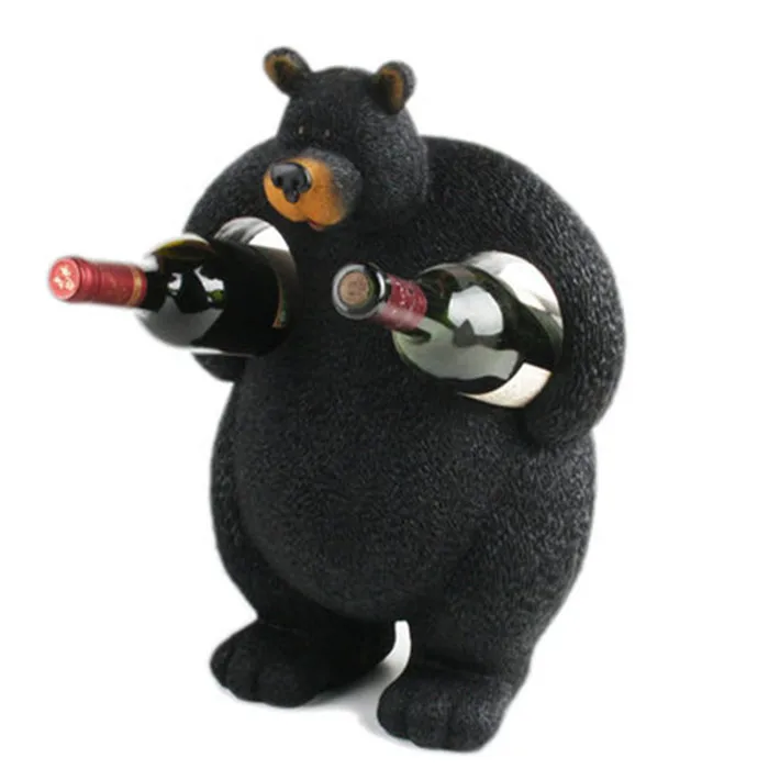 Decorative Wine Bottle Holder Cool Resin Animal Creative Wine Bottle Holder Cute Black Bear Shaped Decorating Inspiration Decorative Wine Bottle Holder Mesmerizing Resin Animal Creative Wine Bottle Holder Cute Black Bear Shaped Inspiration Design