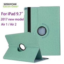 Чехол для планшета для нового iPad 9,7 дюйма /Air 1/Air 2 Чехол, 360 Флип с подставкой из искусственной кожи крокодила Смарт-Чехол