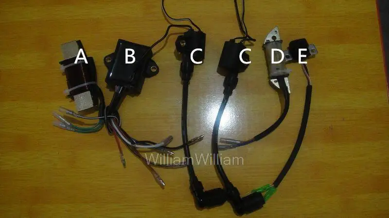 

Free shipping parts for Yamaha Hangkai Hyfong outboard motor 2 stroke 15 HP ignition coil set