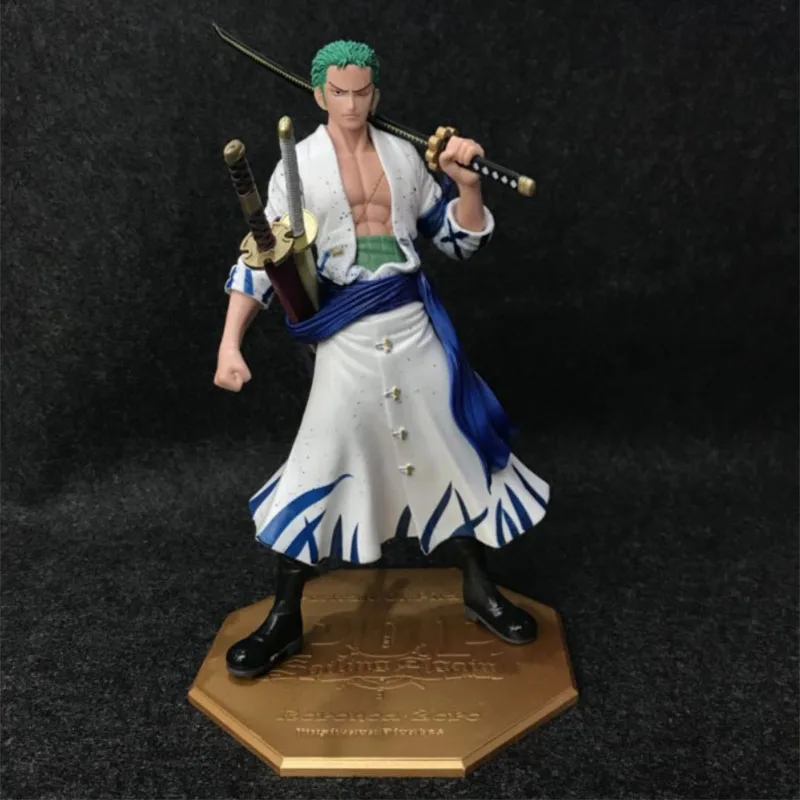 

One piece anime Roronoa Zoro white coat 23cm model toy