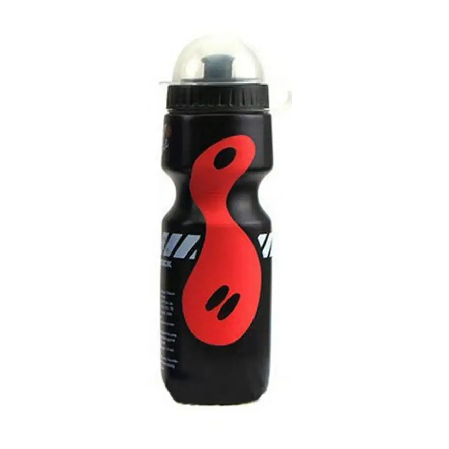 Портативный на открытом воздухе велосипед Велоспорт 650 мл Спортивная фляга для напитков бутылка для воды Еда-класс полиэтилена с противоскользящей ручкой P50 - Цвет: Black