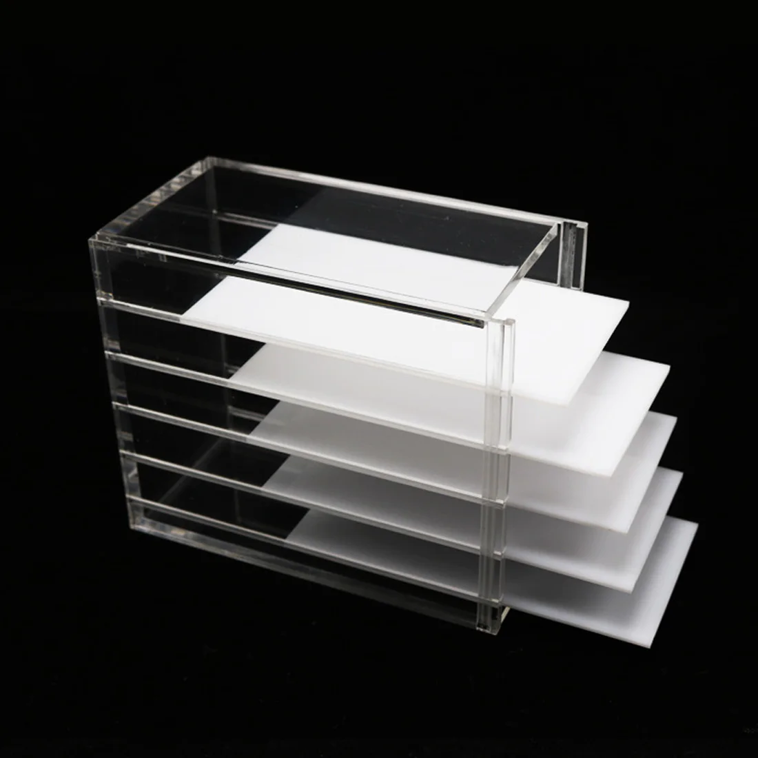 

5 Layers Acrylic Clear Eyelash Storage Box Makeup Organizer False Eyelashes Glue Pallet Holders Grafting Eyelashes Extension