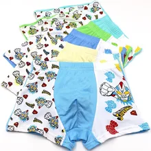 5 шт./партия, нижнее белье для мальчиков с героями мультфильмов мягкие дышащие детские трусы-боксеры для От 1 до 10 лет, одежда Трусики для маленьких девочек, трусы, трусы